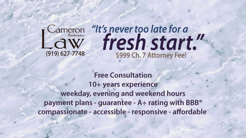 Cameron Bankruptcy Law — attorney in Raleigh, NC