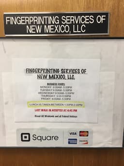 Fingerprinting Services of Nm