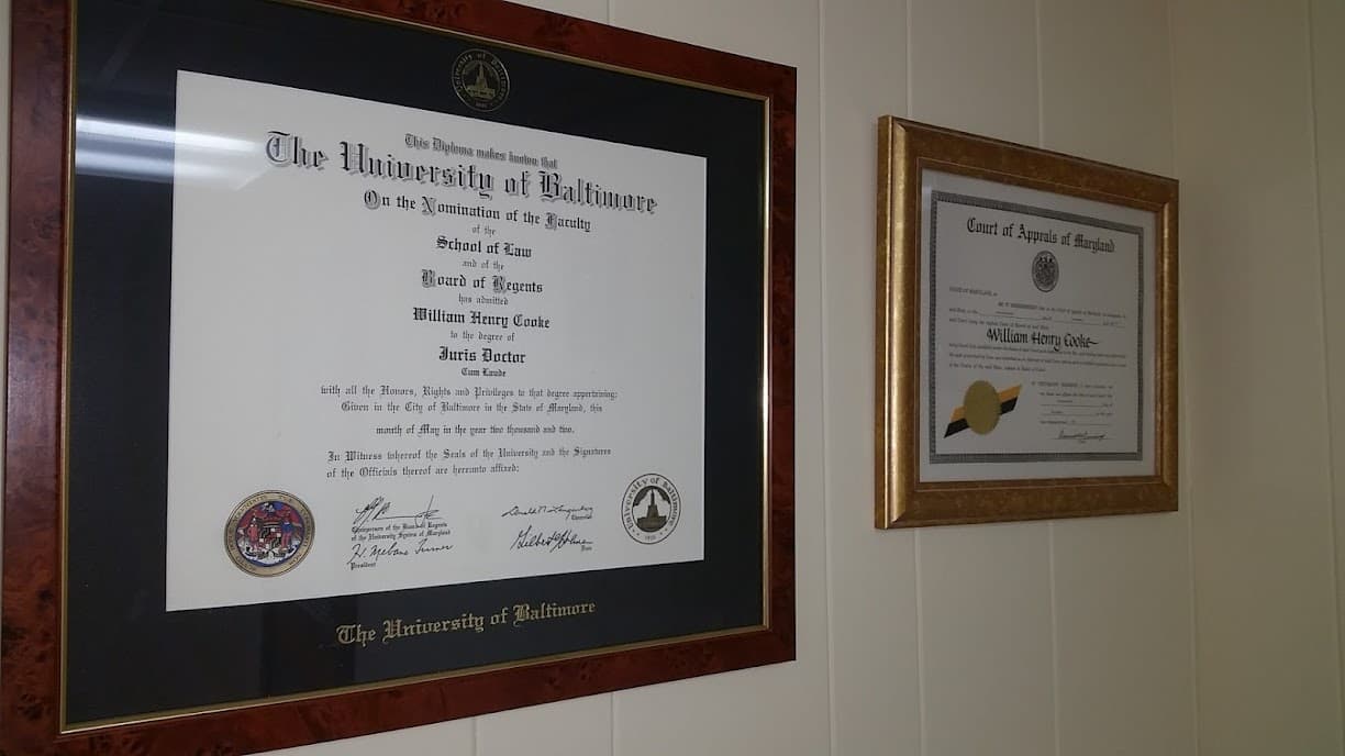 Law Office of William Cooke, LLC; Eugene M. Whissel, II, Of Counsel — attorney in Annapolis, MD