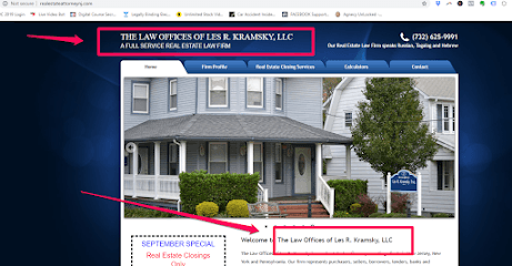 Law Offices of Les R. Kramsky, LLC — attorney in Marlboro Township, NJ