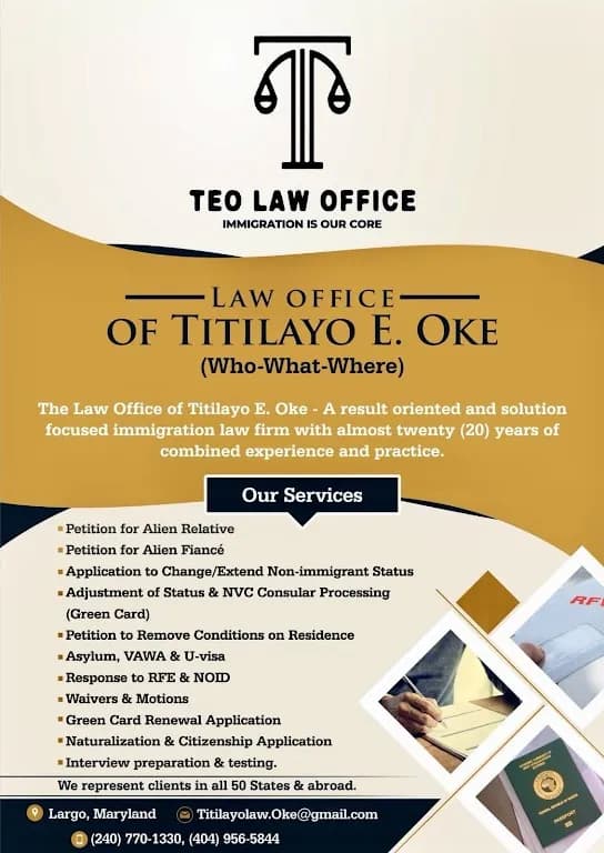 Law office of Titilayo E. Oke — attorney in Upper Marlboro, MD