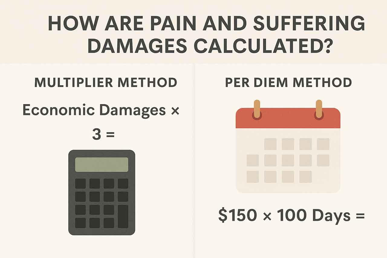 How Are Pain and Suffering Damages Calculatedmultiplier and per diem methods